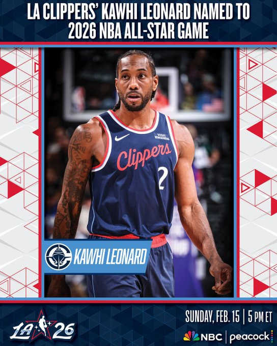 博万体育官方网站-NBA官方：莱昂纳德增补入选2026年全明星赛 填补美国队人数缺口
